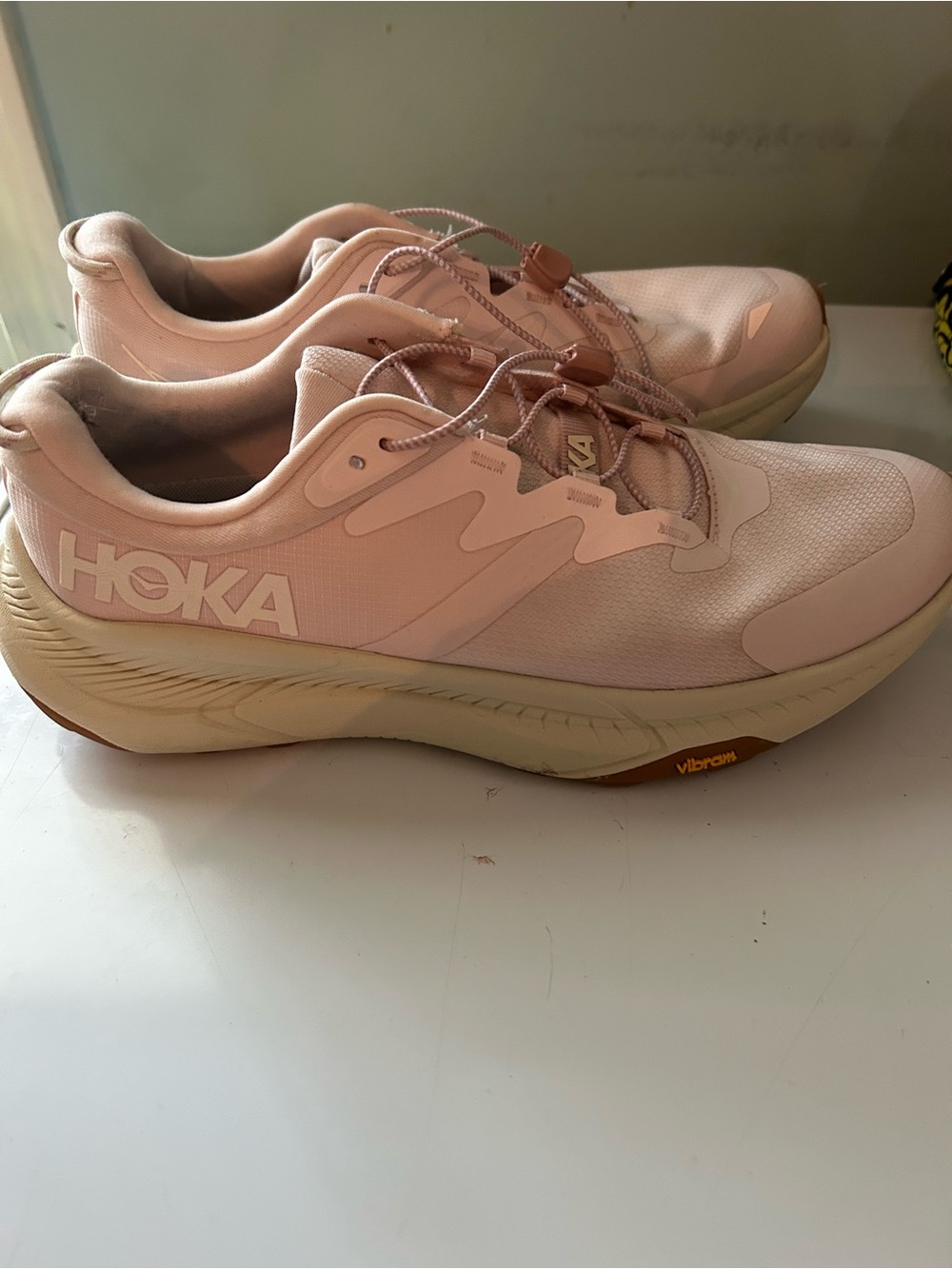 Hoka Women's Pale Pink Athletic Running Shoes